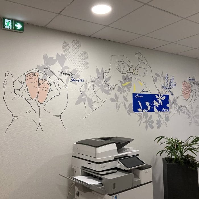 signalétique et design mural mairie illzach