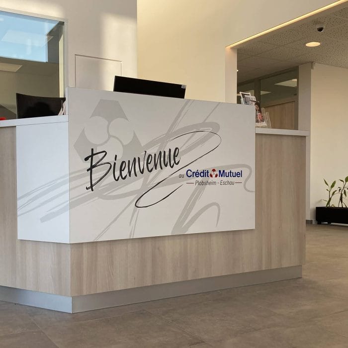 signalétique banque crédit mutuel