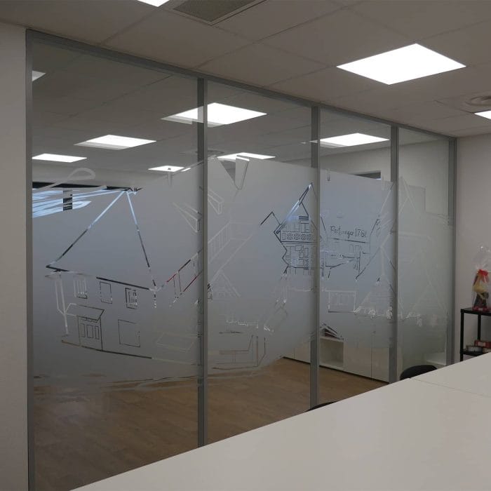 design mural et vitrophanie bureaux Fortwenger