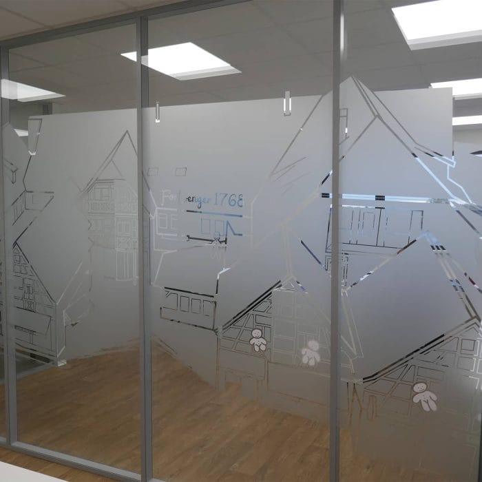 design mural et vitrophanie bureaux Fortwenger