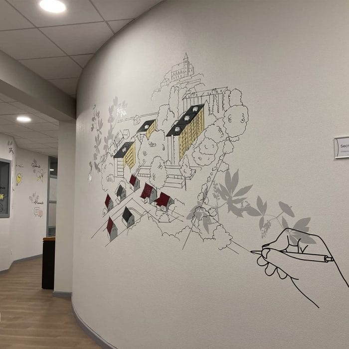 signalétique et design mural mairie illzach