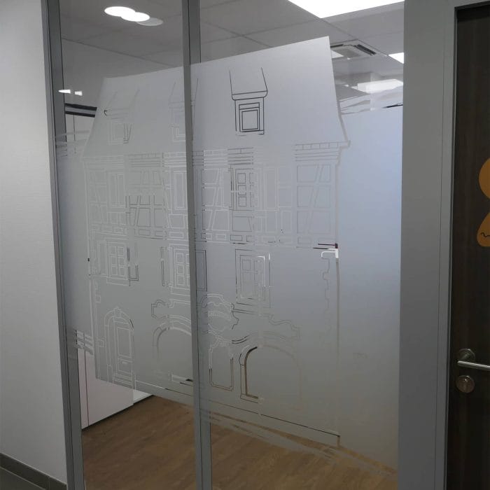 design mural et vitrophanie bureaux Fortwenger