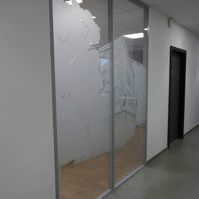 design mural et vitrophanie bureaux Fortwenger