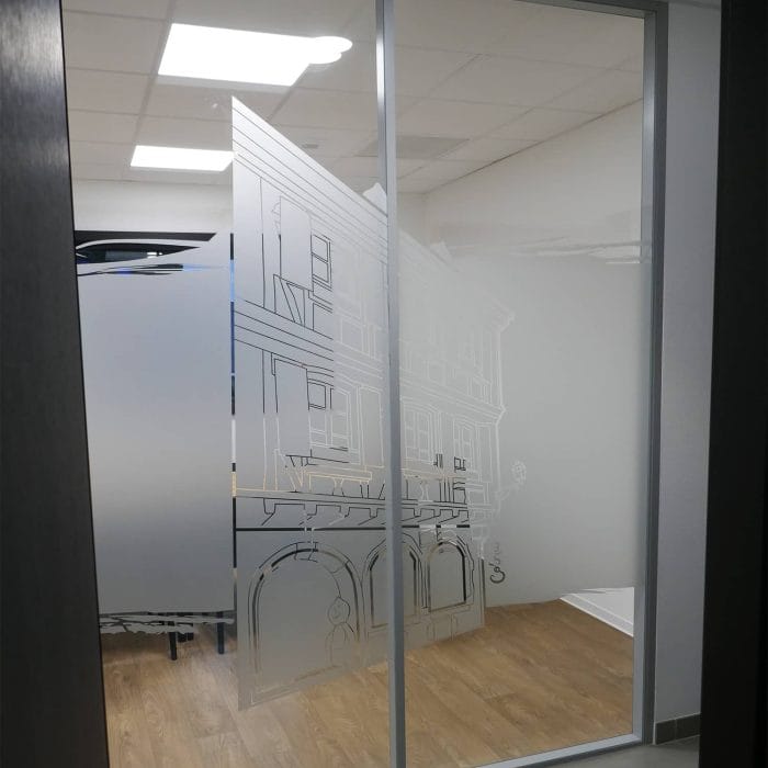 design mural et vitrophanie bureaux Fortwenger