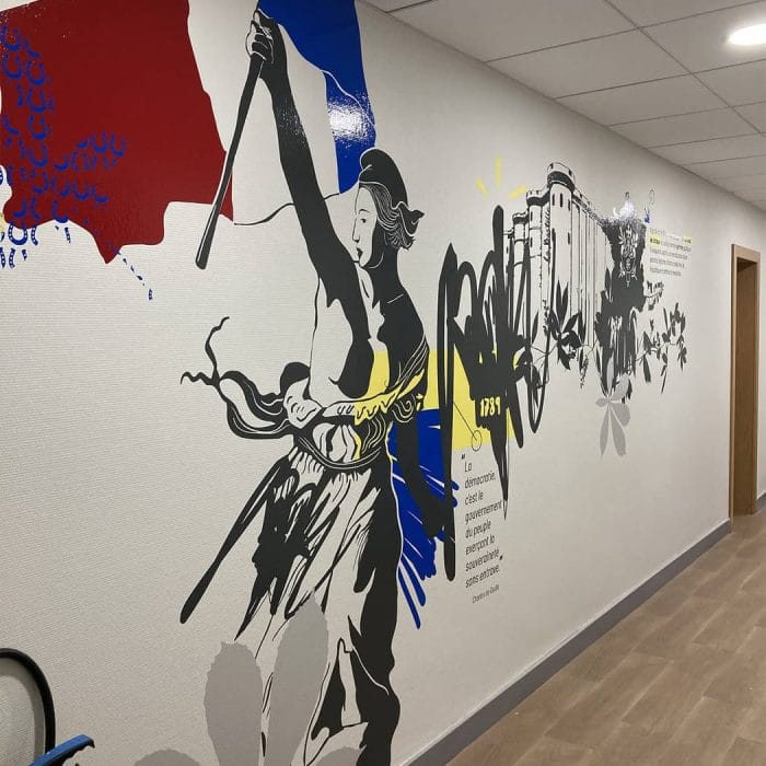 signalétique et design mural mairie illzach