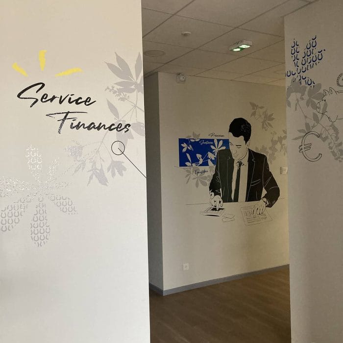 signalétique et design mural mairie illzach