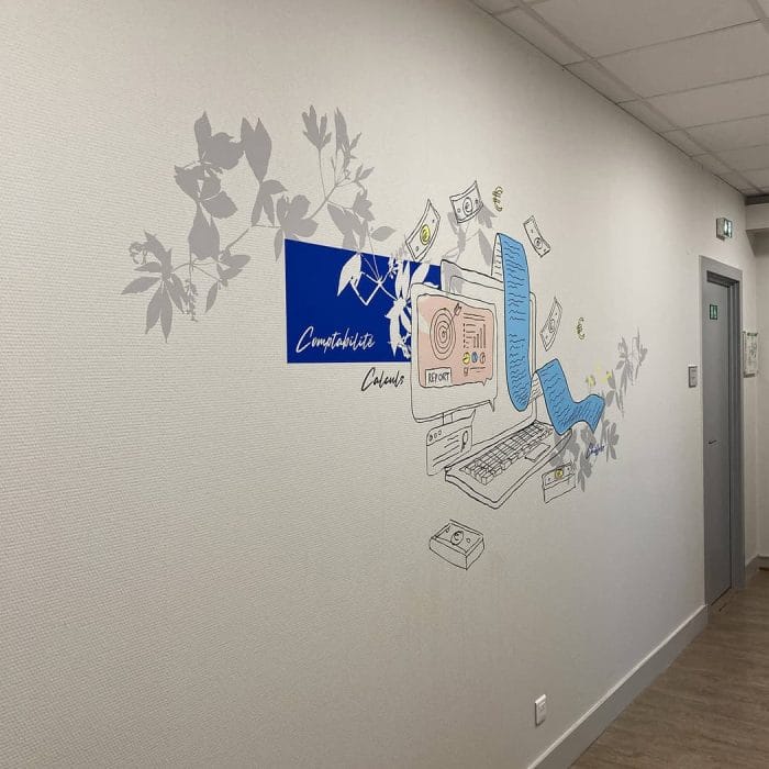 signalétique et design mural mairie illzach