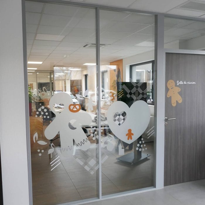 design mural et vitrophanie bureaux Fortwenger