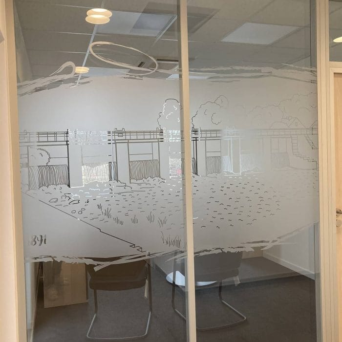 vitrophanie banque crédit mutuel