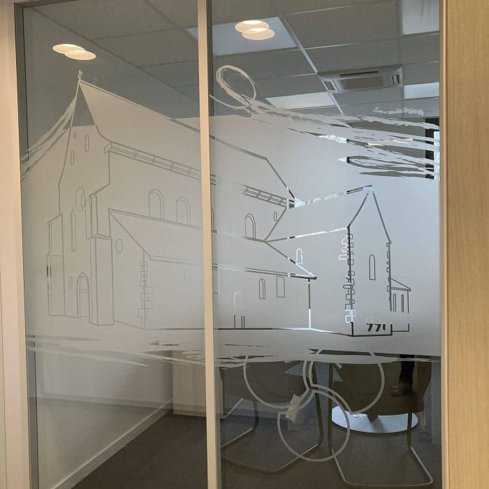 vitrophanie banque crédit mutuel