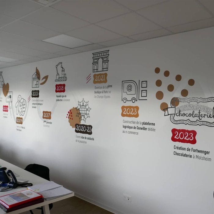 design mural et vitrophanie bureaux Fortwenger