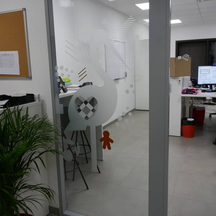 design mural et vitrophanie bureaux Fortwenger