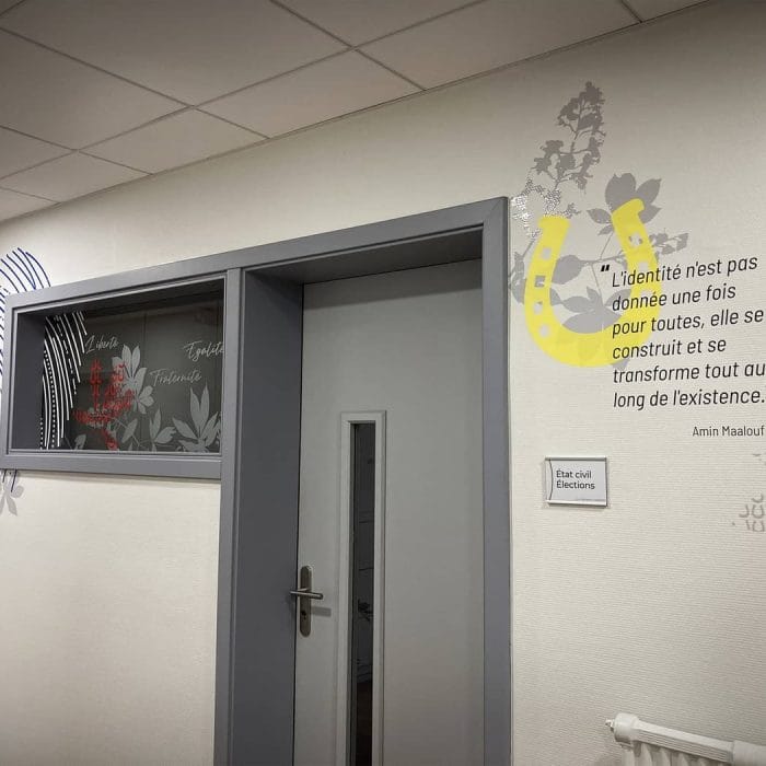 signalétique et design mural mairie illzach