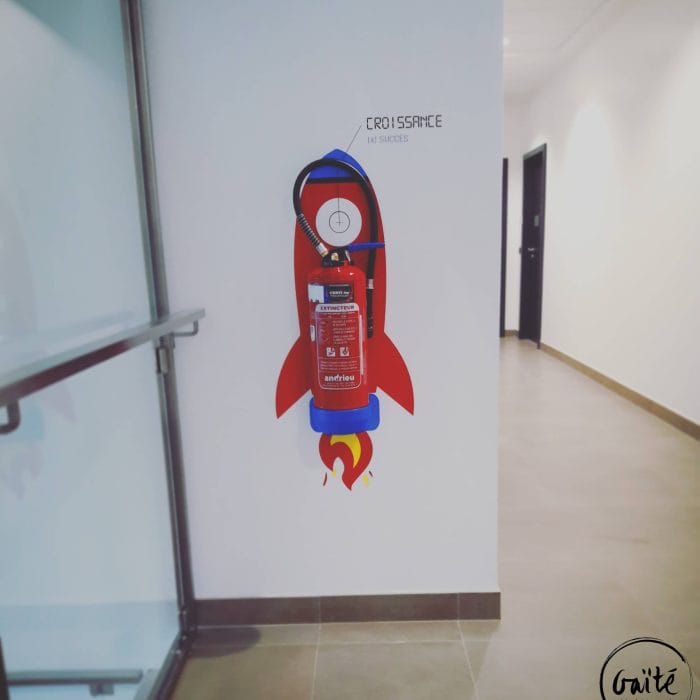 design mural signalétique extincteurs