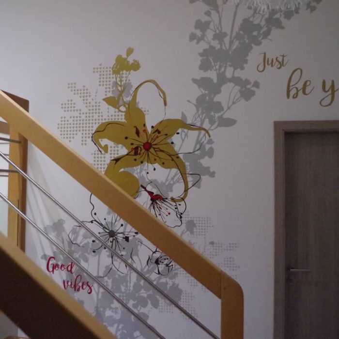 particulier gaité tatoomural cage escalier design