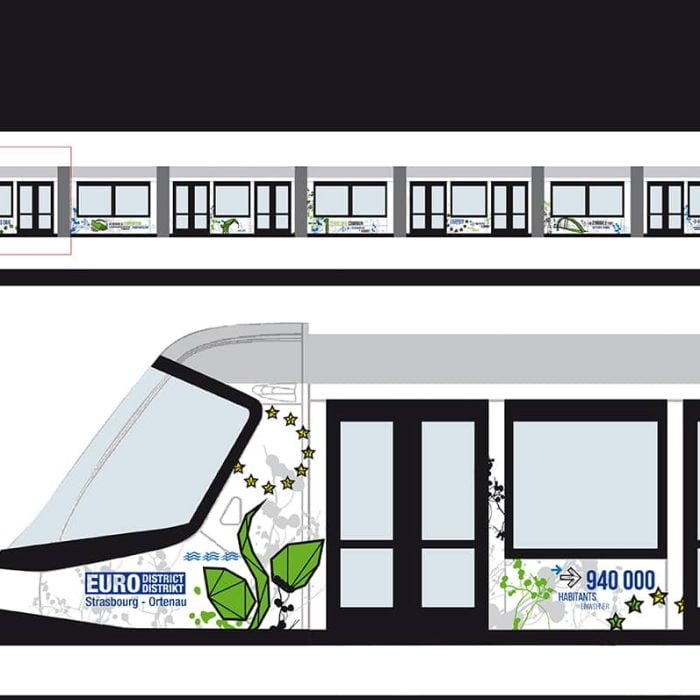 gaïté tram strasbourg vitrophanie