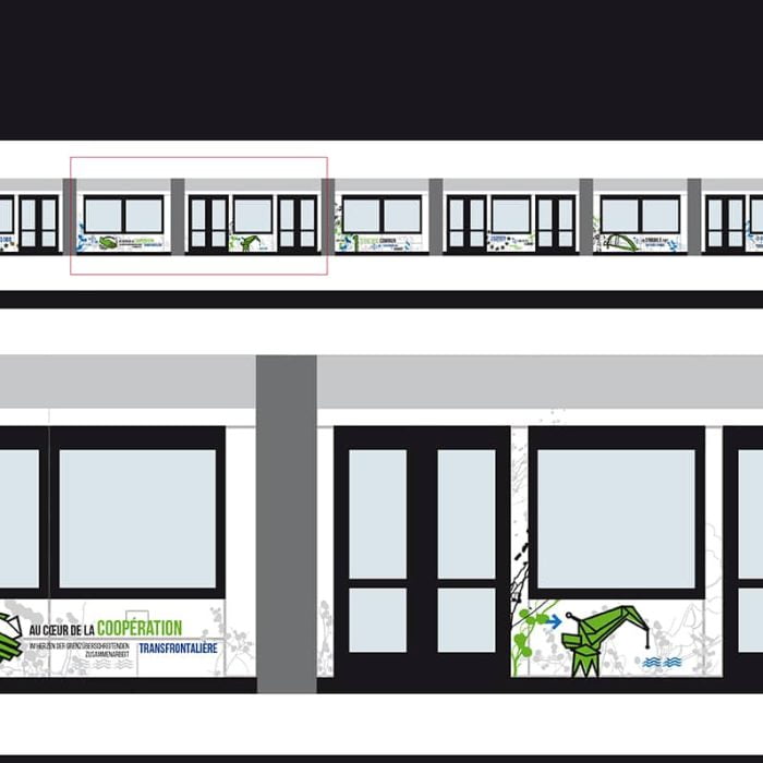 gaïté tram strasbourg vitrophanie