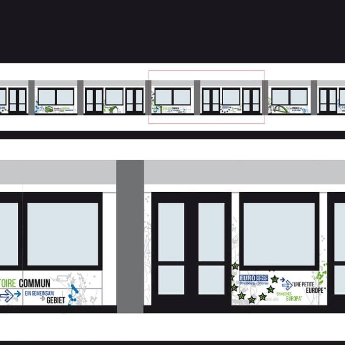 gaïté tram strasbourg vitrophanie