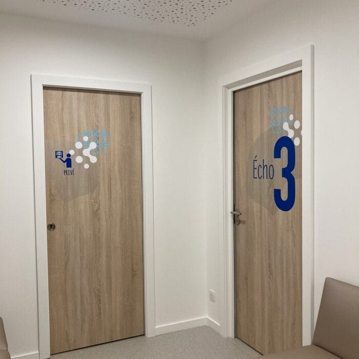 signalétique et vitrophanie centre d'imagerie médicale